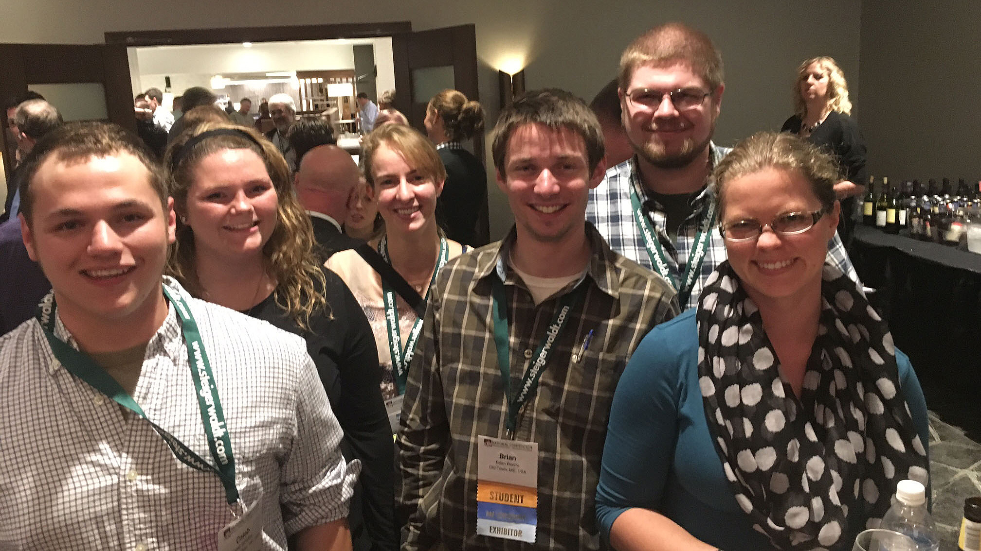 Karin Bothwell (third from the left) and Erin Schlager (Right) with other students at the Society of American Foresters national convention
